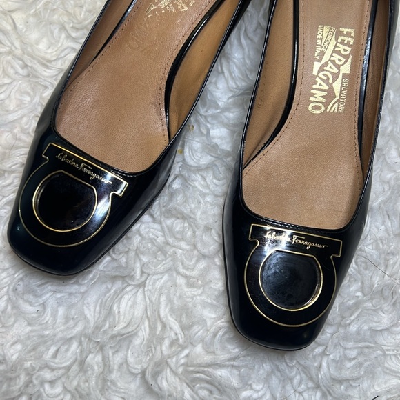 Salvatore Ferragamo Sanna Nero Nappa calp size 8.5 us - Picture 3 of 10